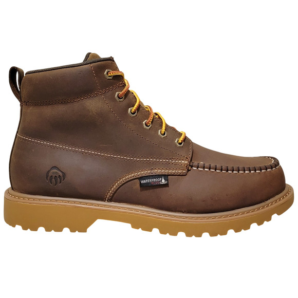 Wolverine Floorhand Moc Toe 6" Waterproof Work Boots Size US 12M Tan Leather YSK - Picture 2 of 5